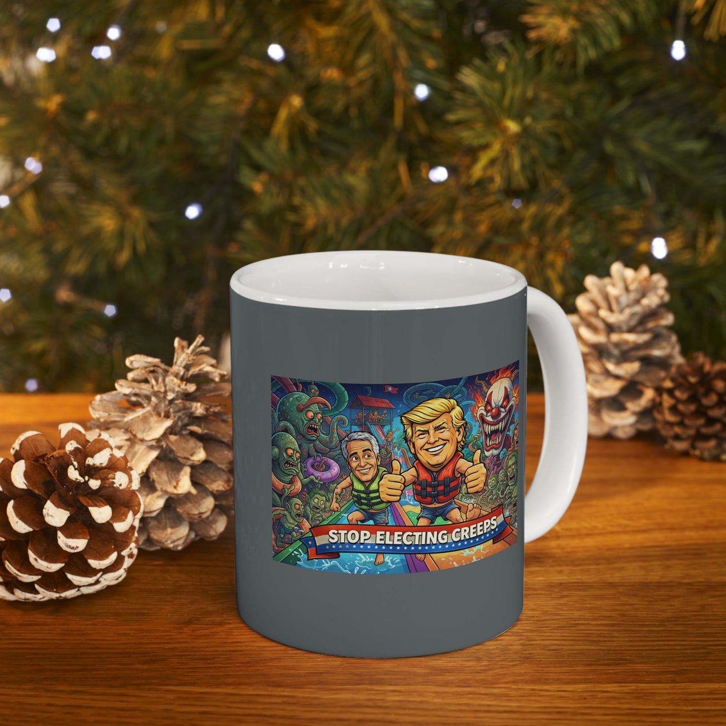 Scary Circus Clown Horror Ceramic Mug (11oz/15oz)