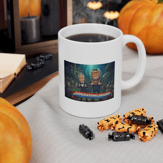 Galaxy Cityscape Ceramic Mug — Colorful Futuristic Skyline Coffee Cup (11oz/15oz)