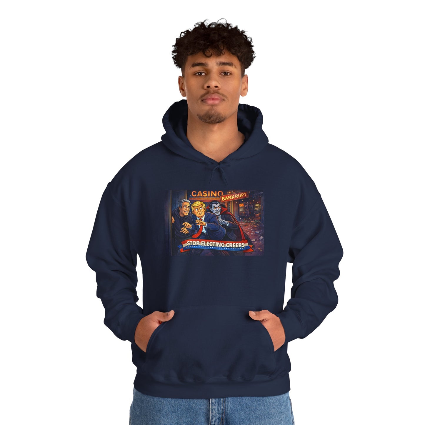 Casino Night Hoodie — Vintage Gambling Scene Sweatshirt