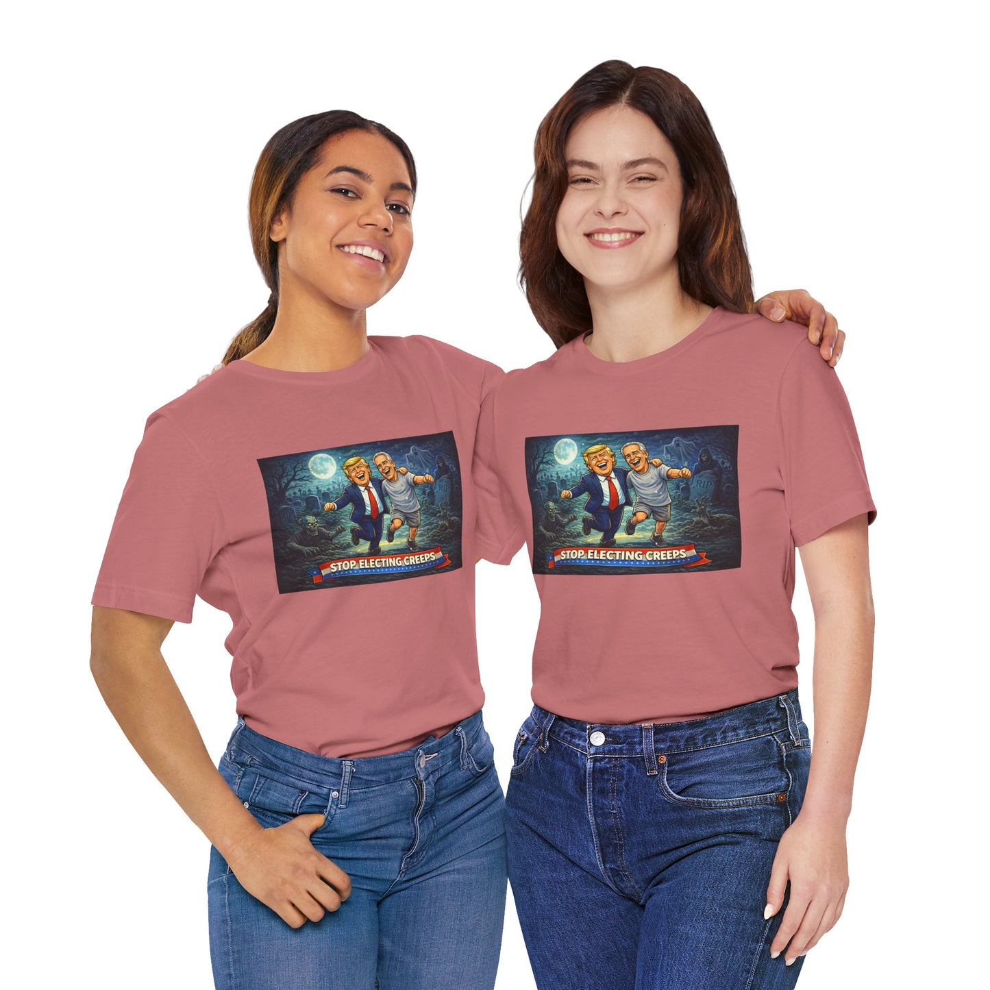 T‑Shirt — "Stop Electing Creeps" Political Satire Tee
