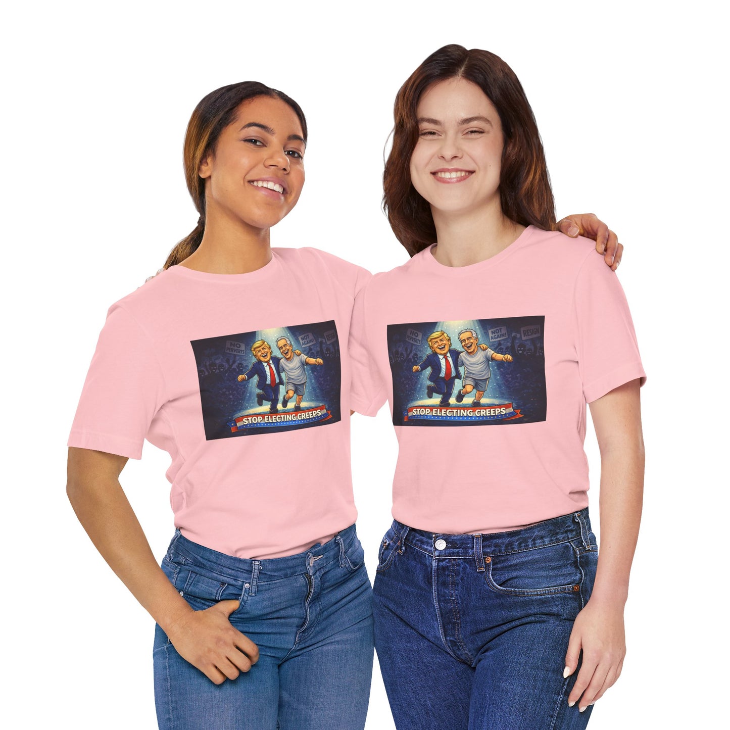 Graphic Tee — “Stop Electing Creeps” Political Protest T‑Shirt