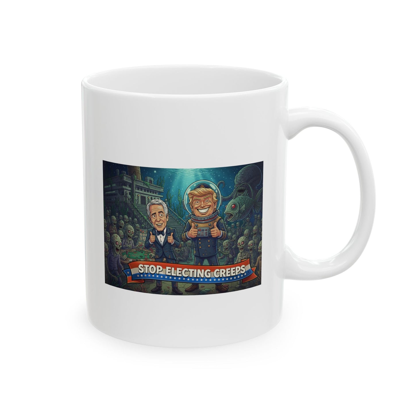 Galaxy Cityscape Ceramic Mug — Colorful Futuristic Skyline Coffee Cup (11oz/15oz)