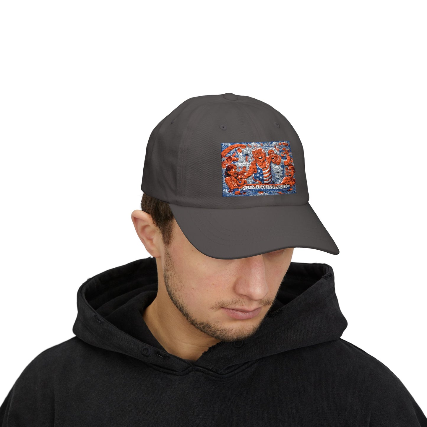 Dad Cap — Vintage Orange Lobsters Patch Hat