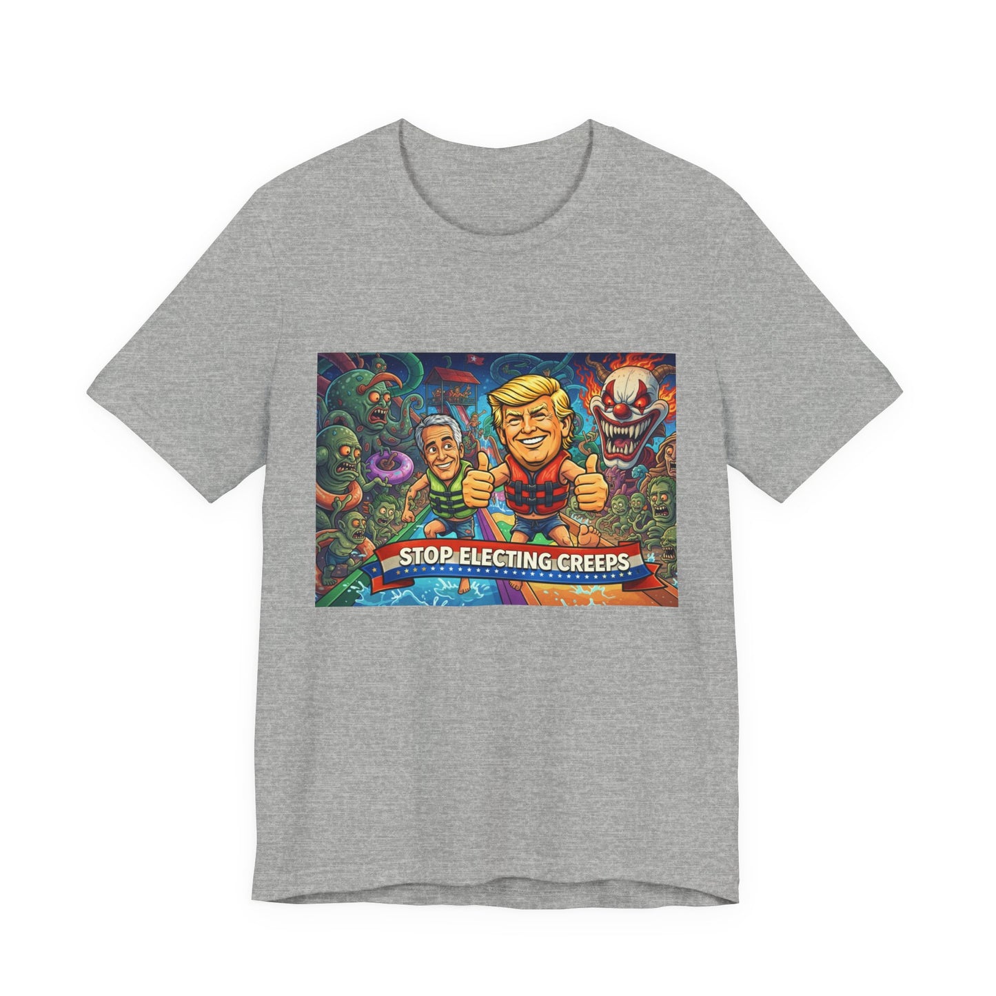 Political Graphic Tee — "Stop Electing Creeps" Bold Protest T‑Shirt