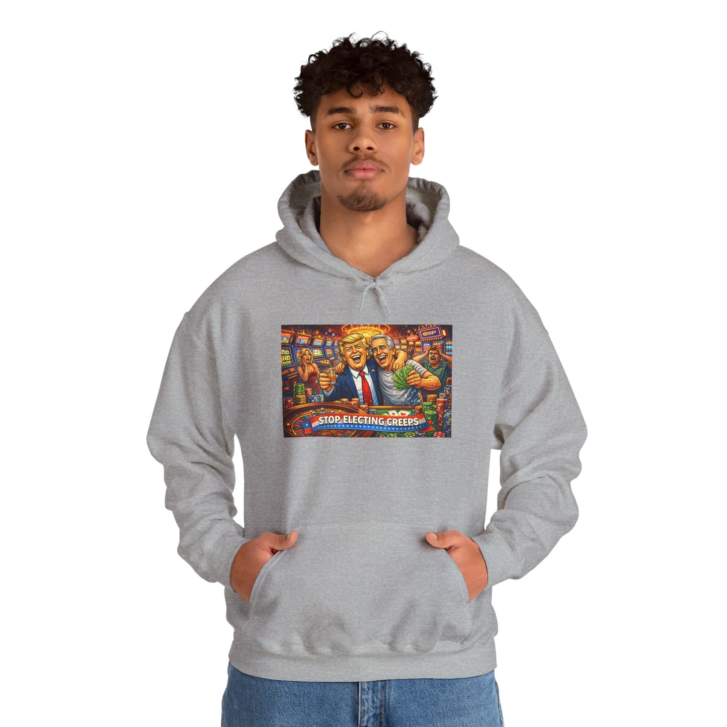 Political Parody Hoodie — 'Stop Blanching Beer' Colorful Satire Design