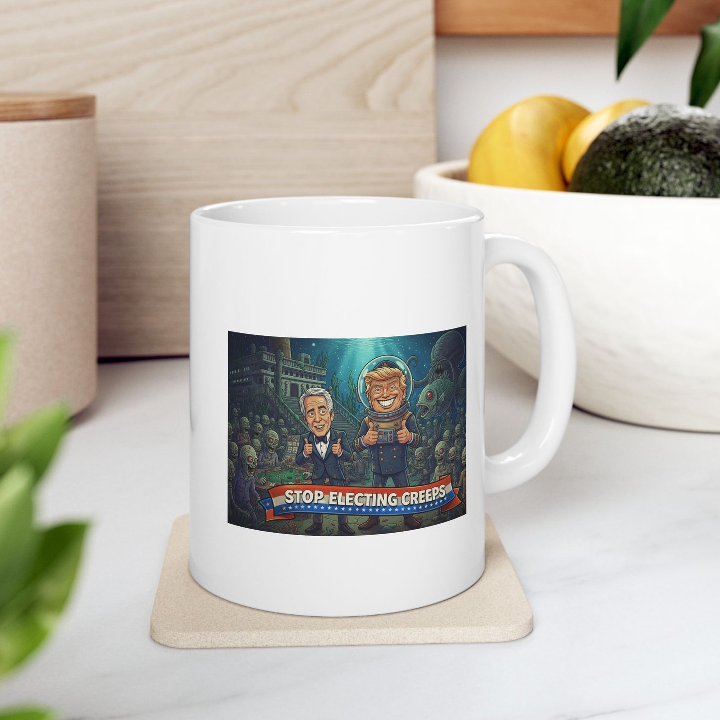 Galaxy Cityscape Ceramic Mug — Colorful Futuristic Skyline Coffee Cup (11oz/15oz)