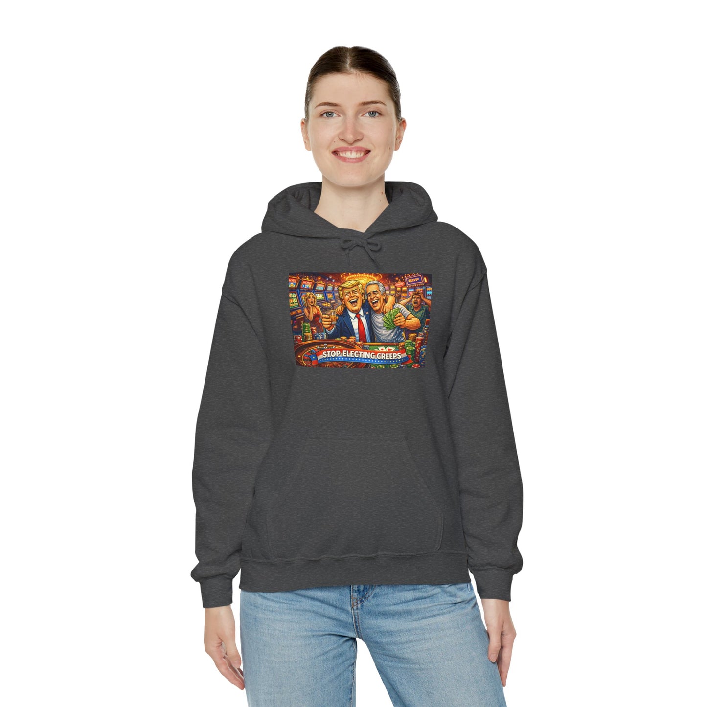 Political Parody Hoodie — 'Stop Blanching Beer' Colorful Satire Design