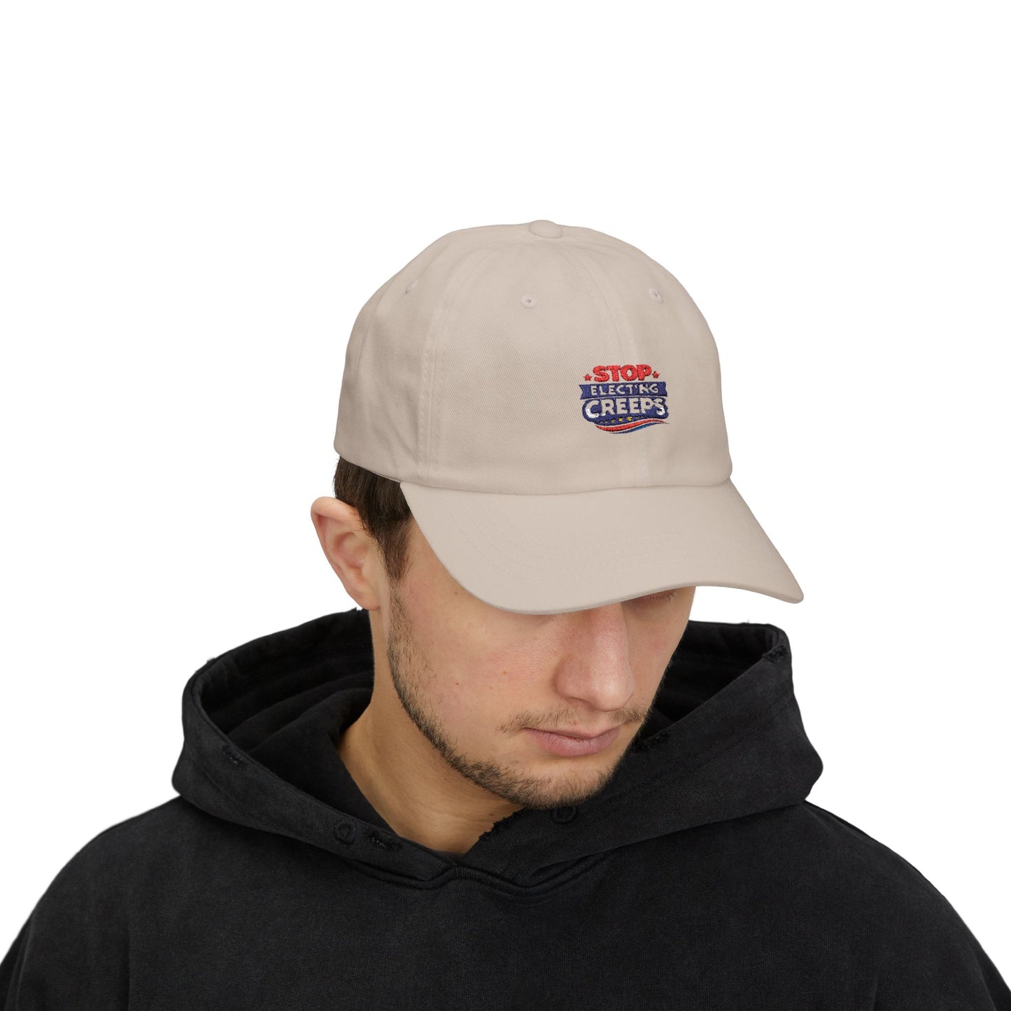 Dad Cap — "Stop Electing Creeps" Embroidered Political Baseball Hat
