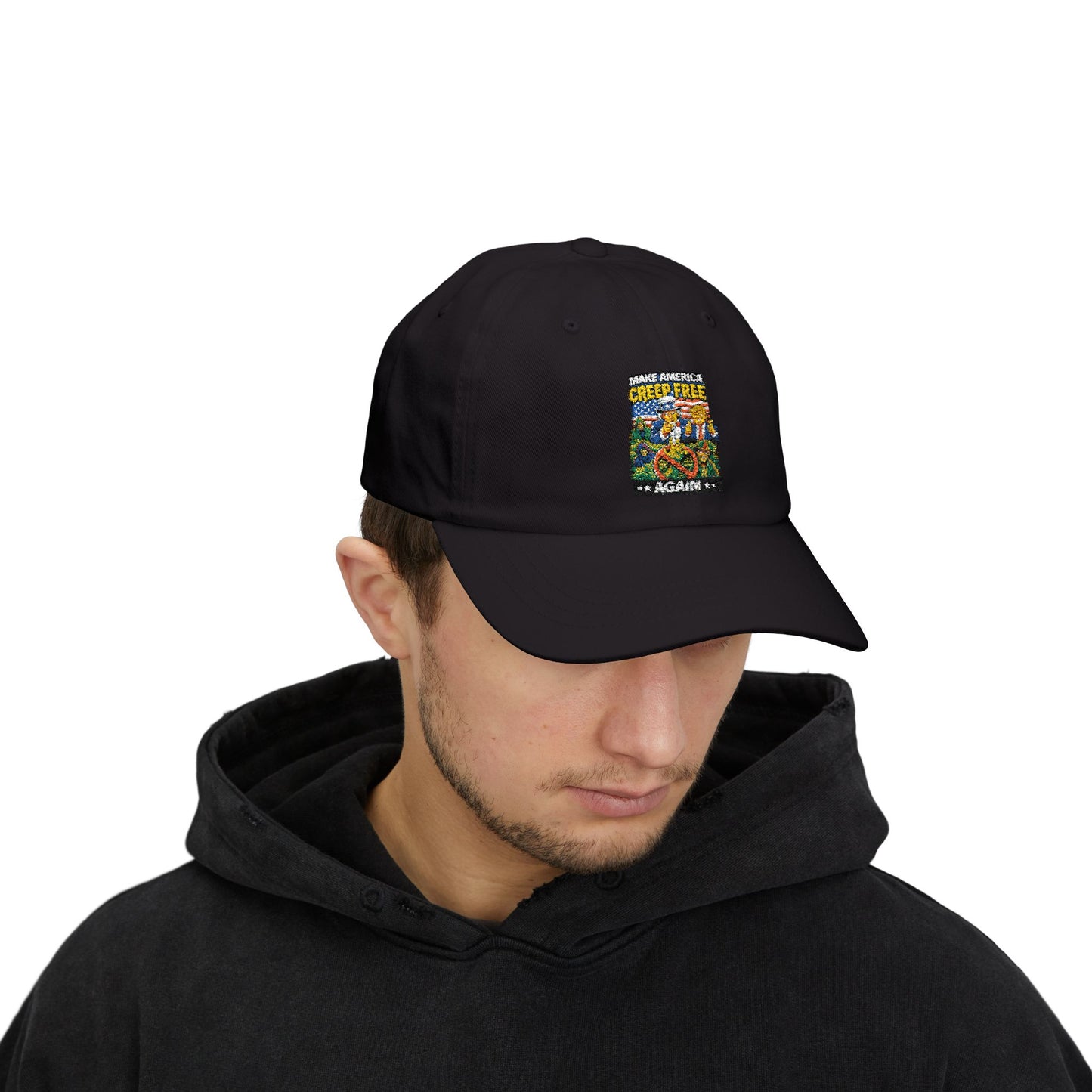 Dad Cap - ‘Crisis Free Again’ Retro Garden Patch Baseball Hat