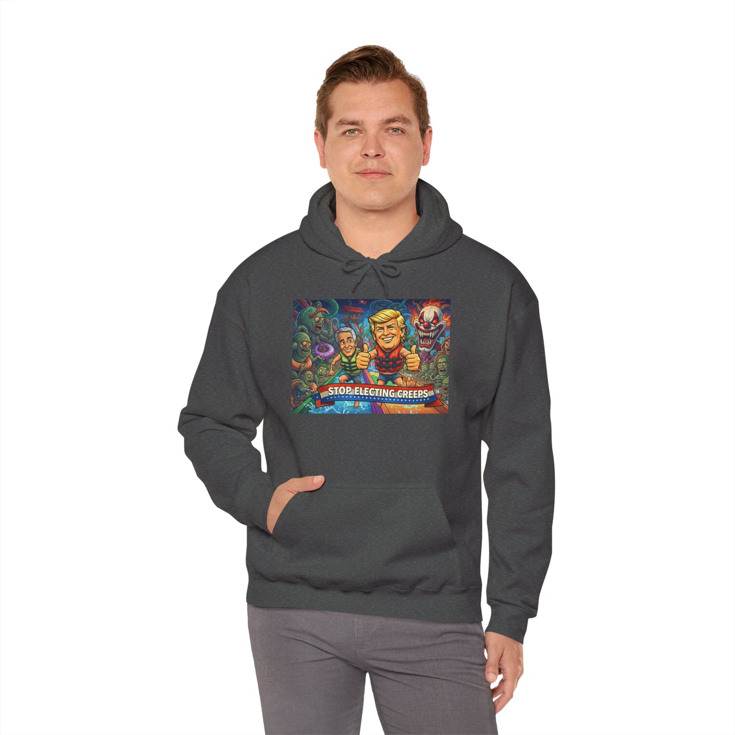 Stop Selecting Creeps Hoodie — Satirical Political Graphic Pullover