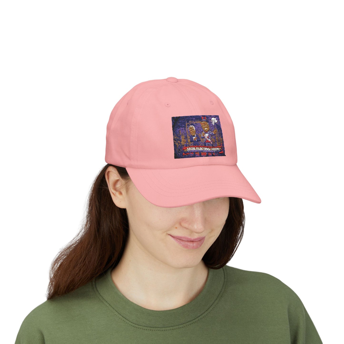 Classic Dad Cap — Retro Cartoon 'Stop Electing Creeps' Embroidered Baseball Hat