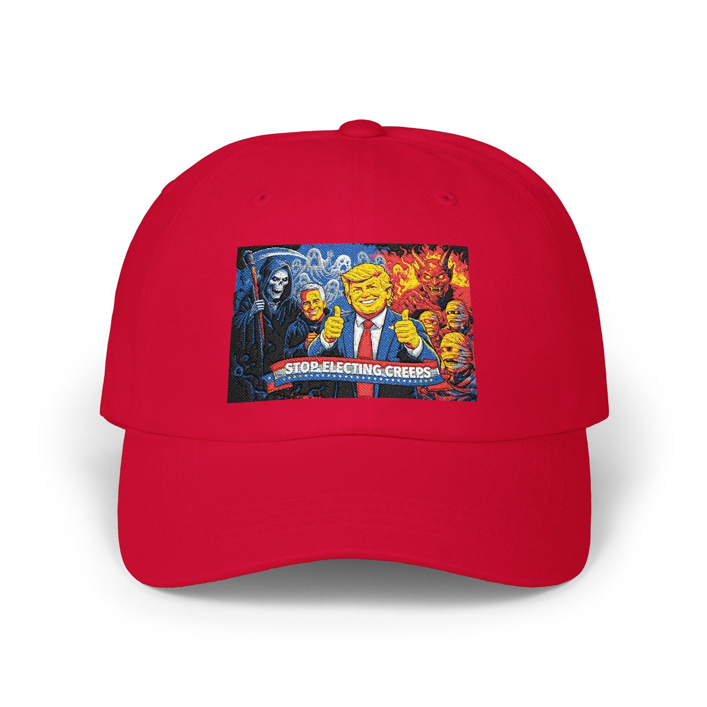 Dad Cap - Cartoon Political Character Patch "Some Are Born Great"