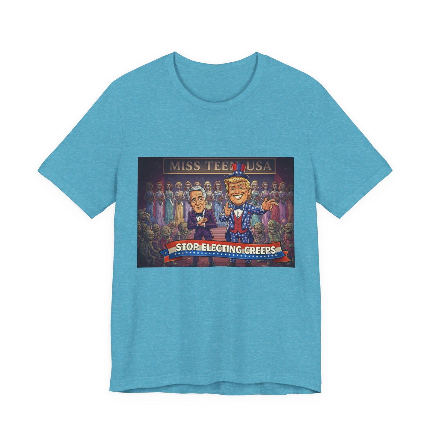 Political Satire Tee – "Stop Electing Creeps" Graphic Shirt