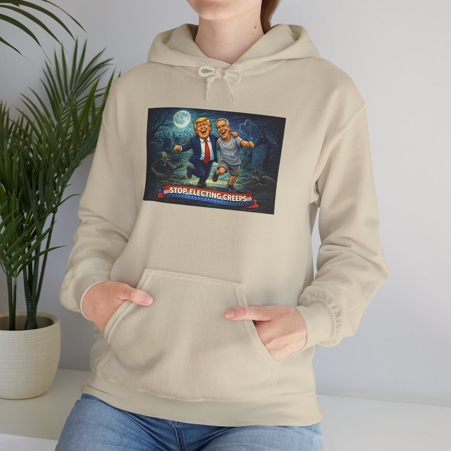 Political Comedy Hoodie — “Surrendering America” Satirical Graphic Sweatshirt