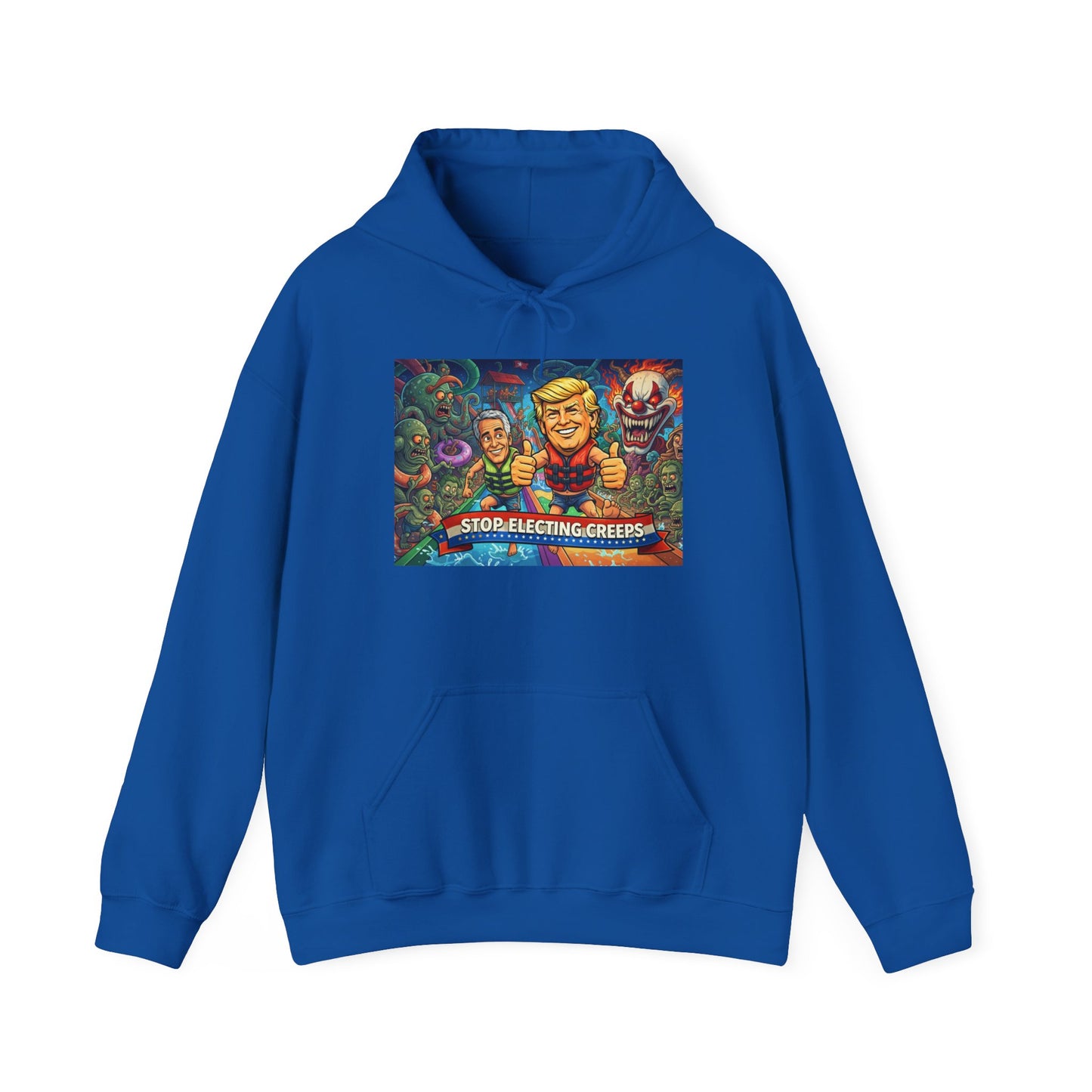 Stop Selecting Creeps Hoodie — Satirical Political Graphic Pullover