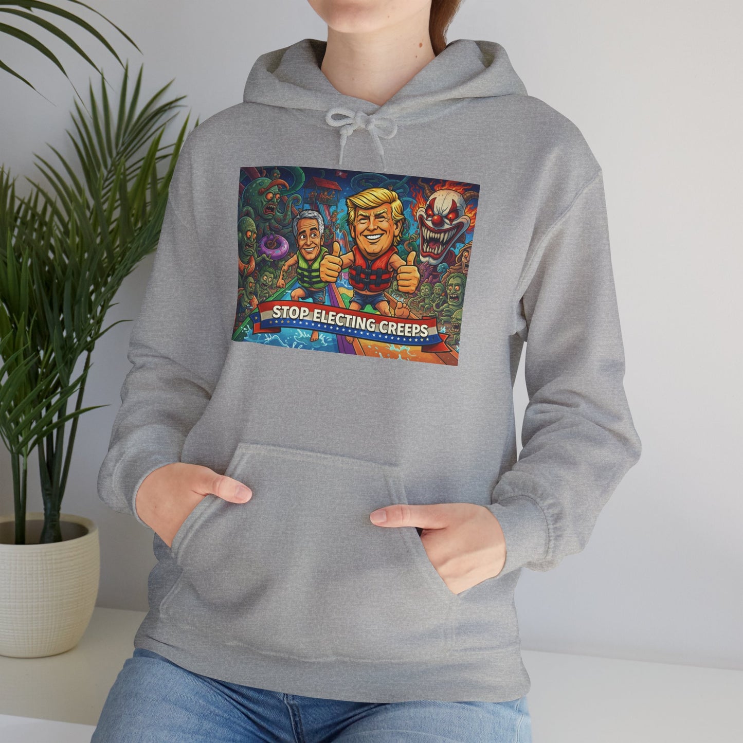 Stop Selecting Creeps Hoodie — Satirical Political Graphic Pullover