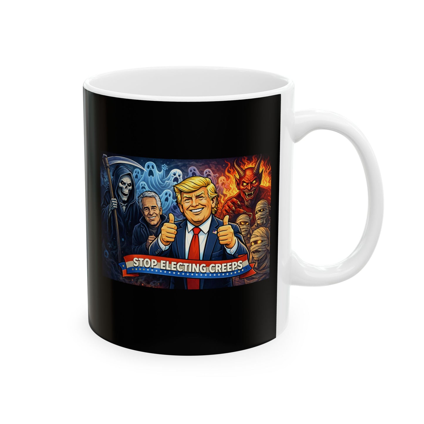 Horror Movie Villains Ceramic Mug – Retro Killer Characters Coffee Cup (11oz/15oz)