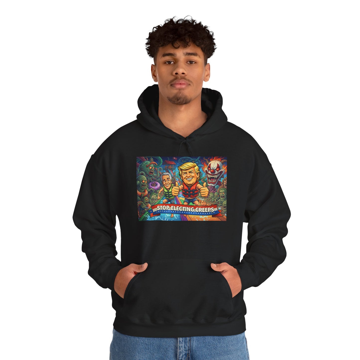 Stop Selecting Creeps Hoodie — Satirical Political Graphic Pullover