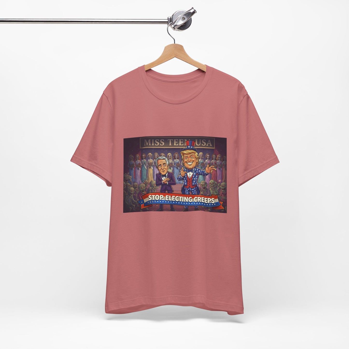 Political Satire Tee – "Stop Electing Creeps" Graphic Shirt