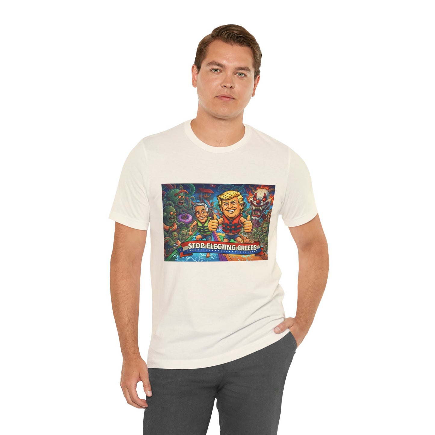 Political Graphic Tee — "Stop Electing Creeps" Bold Protest T‑Shirt
