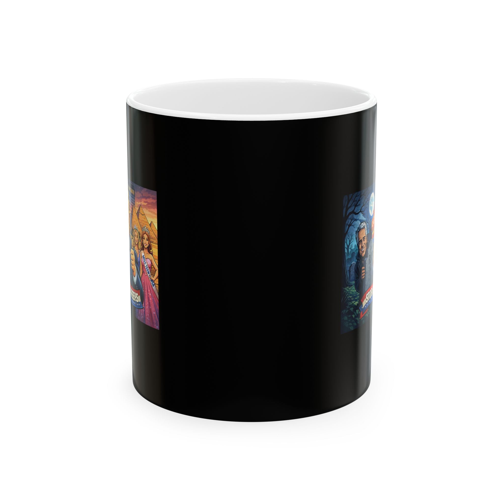 Celestial Goddess Ceramic Mug — Mystical Moon & Sun Art Coffee Cup (11oz/15oz)