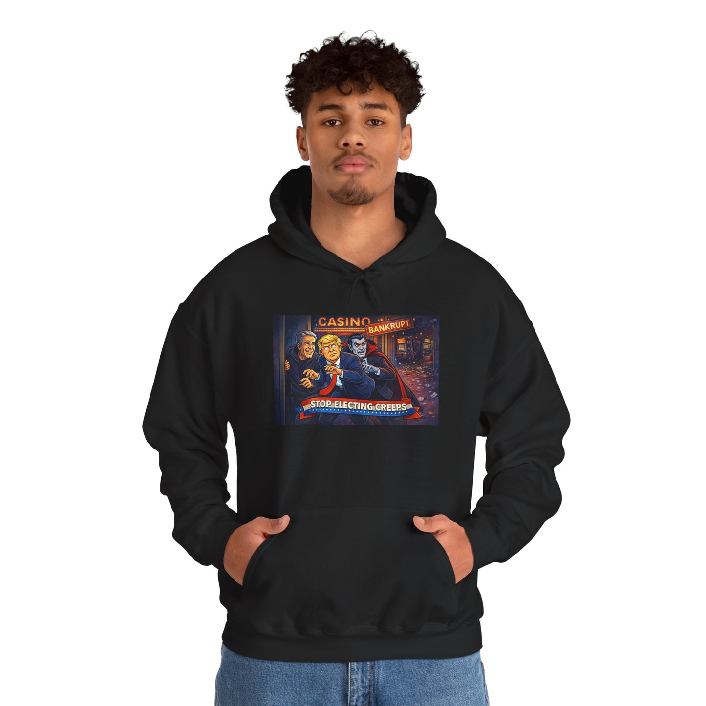 Casino Night Hoodie — Vintage Gambling Scene Sweatshirt