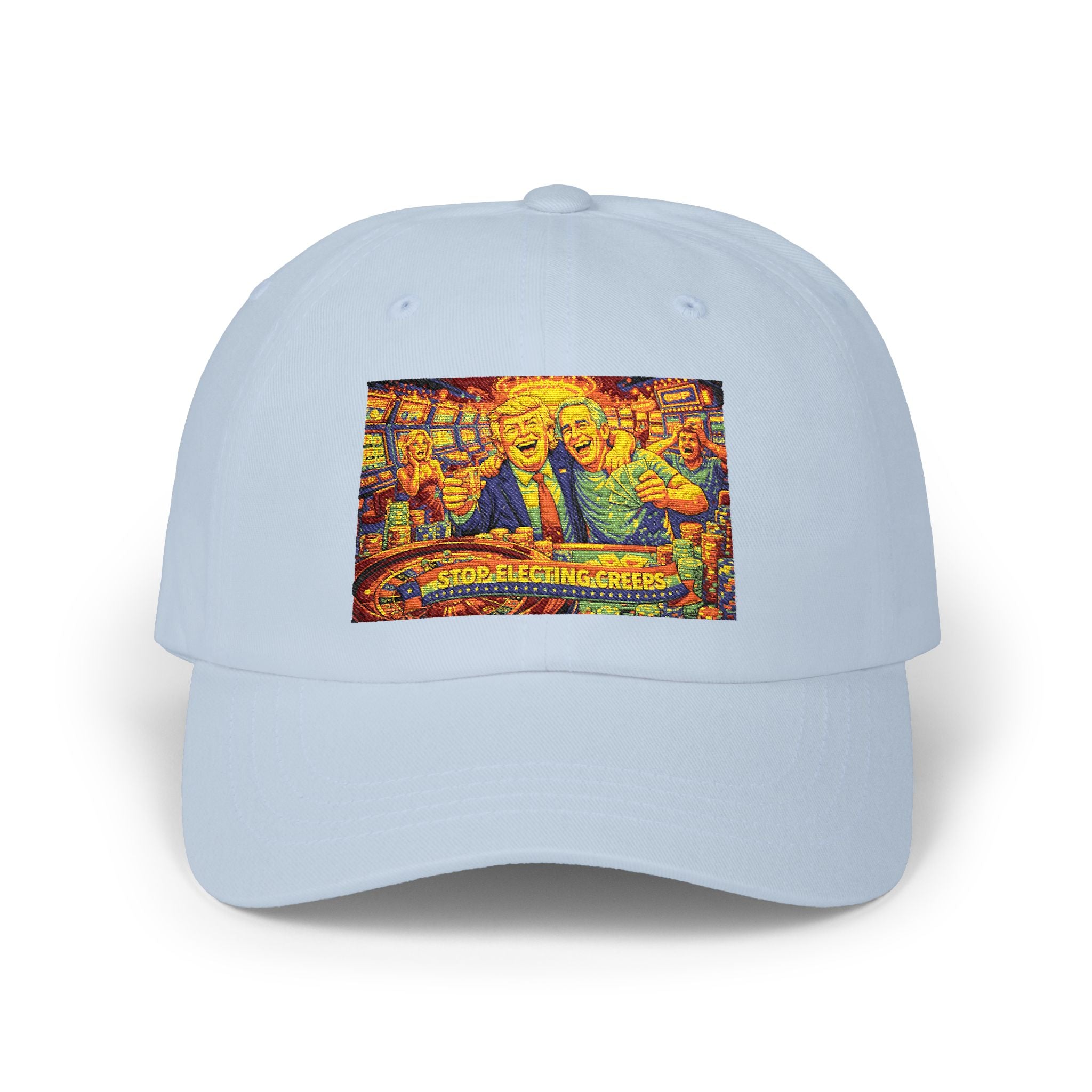 Dad Cap with Colorful Mountain Landscape Patch