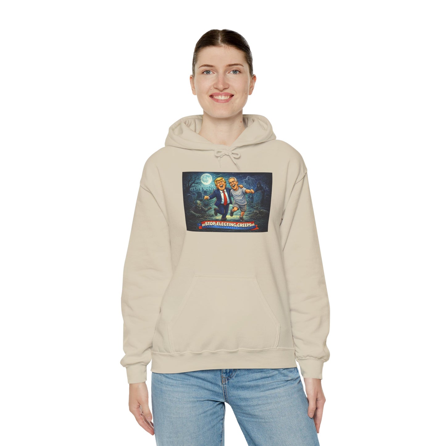 Political Comedy Hoodie — “Surrendering America” Satirical Graphic Sweatshirt