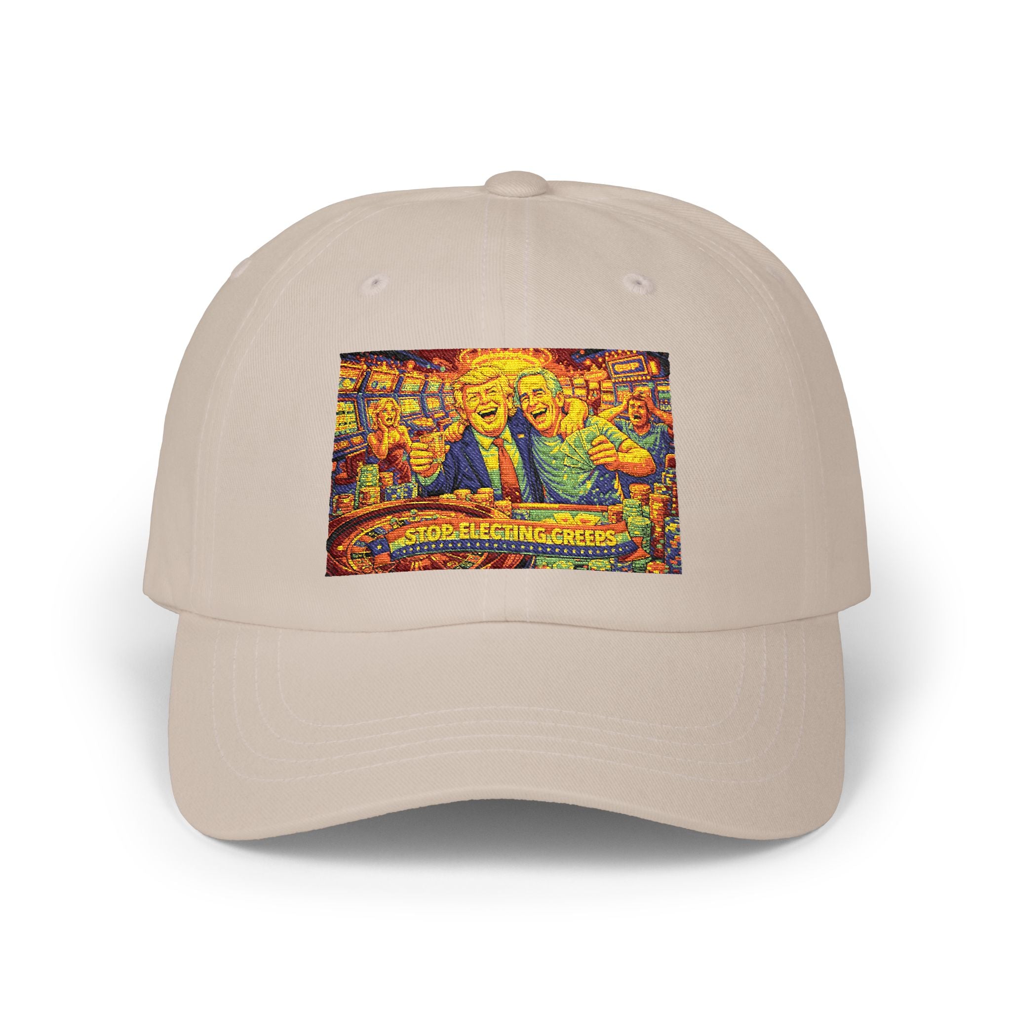 Dad Cap with Colorful Mountain Landscape Patch