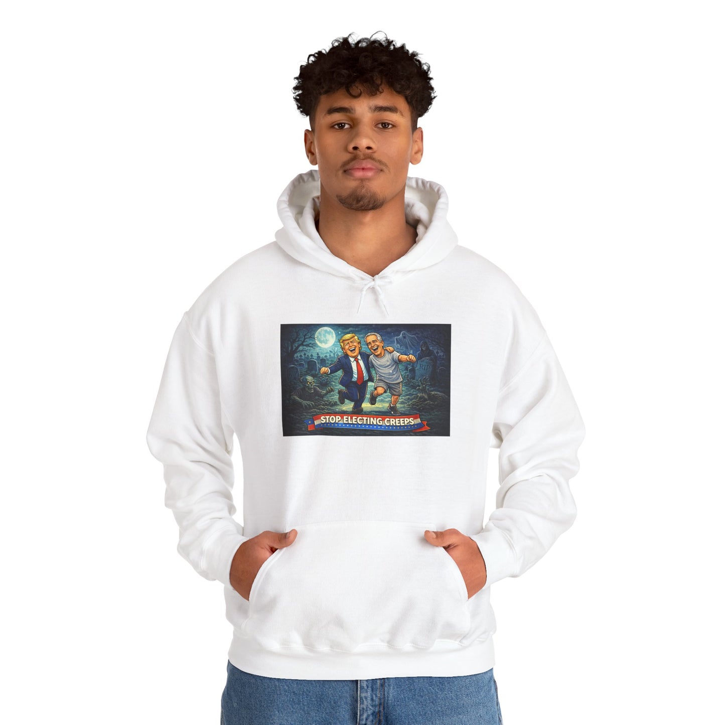 Political Comedy Hoodie — “Surrendering America” Satirical Graphic Sweatshirt
