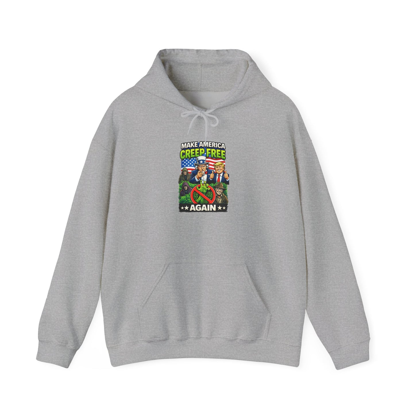 Hoodie — 'Creep-Free Again' Retro Horror Movie Poster Pullover