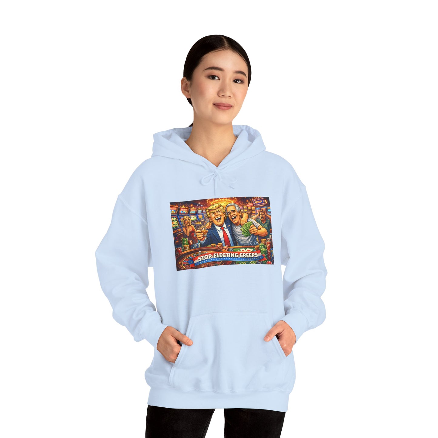 Political Parody Hoodie — 'Stop Blanching Beer' Colorful Satire Design