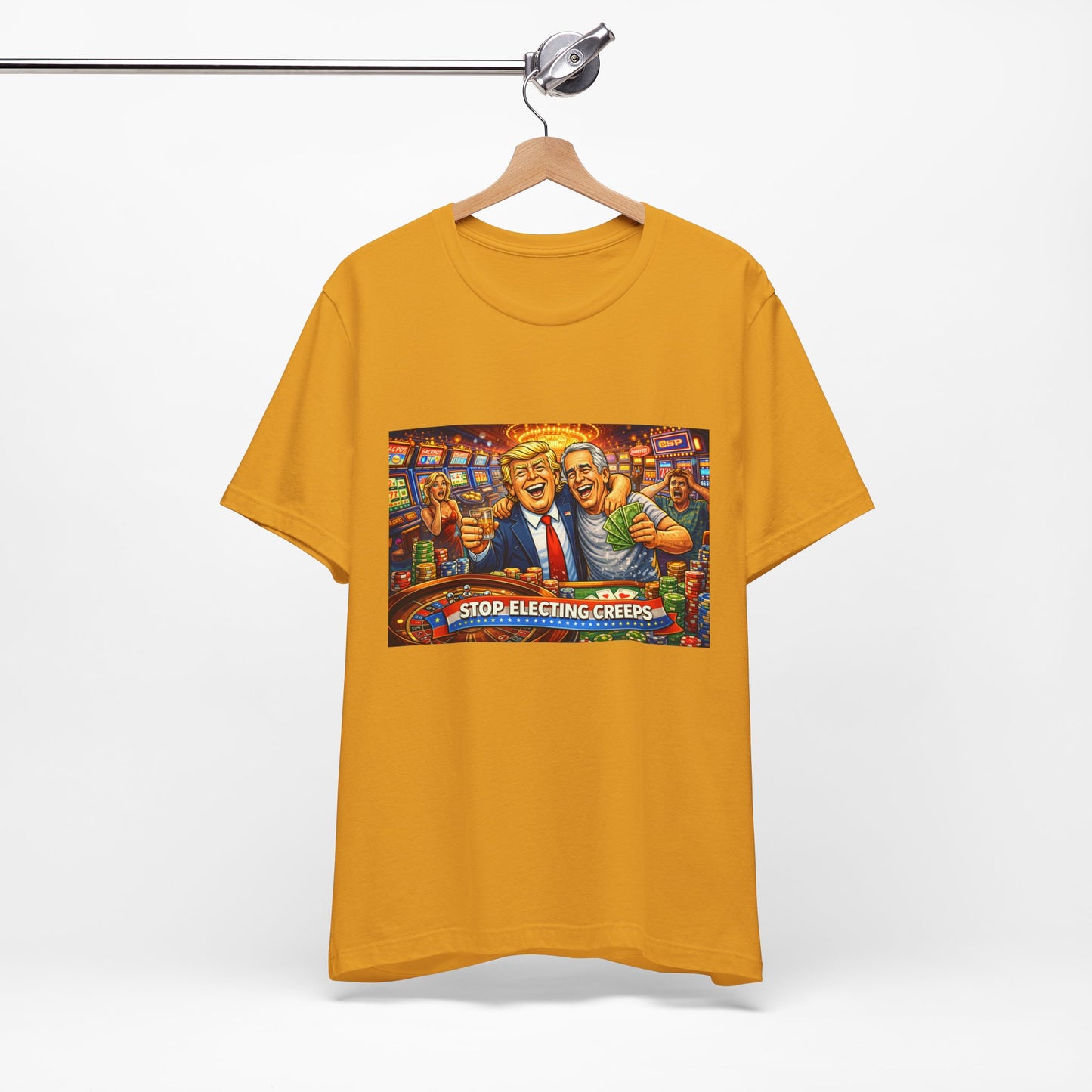 Stop Electing Creeps Graphic Tee — Political Satire T‑Shirt