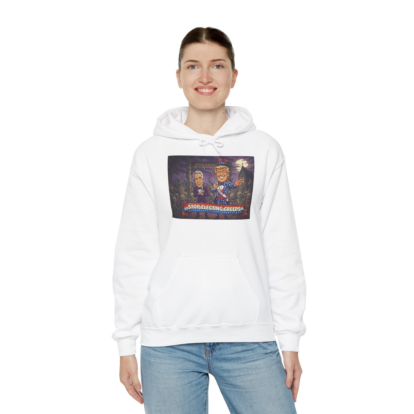 Patriotic Campfire Hoodie — 'Land of the Free' Vintage Americana Design