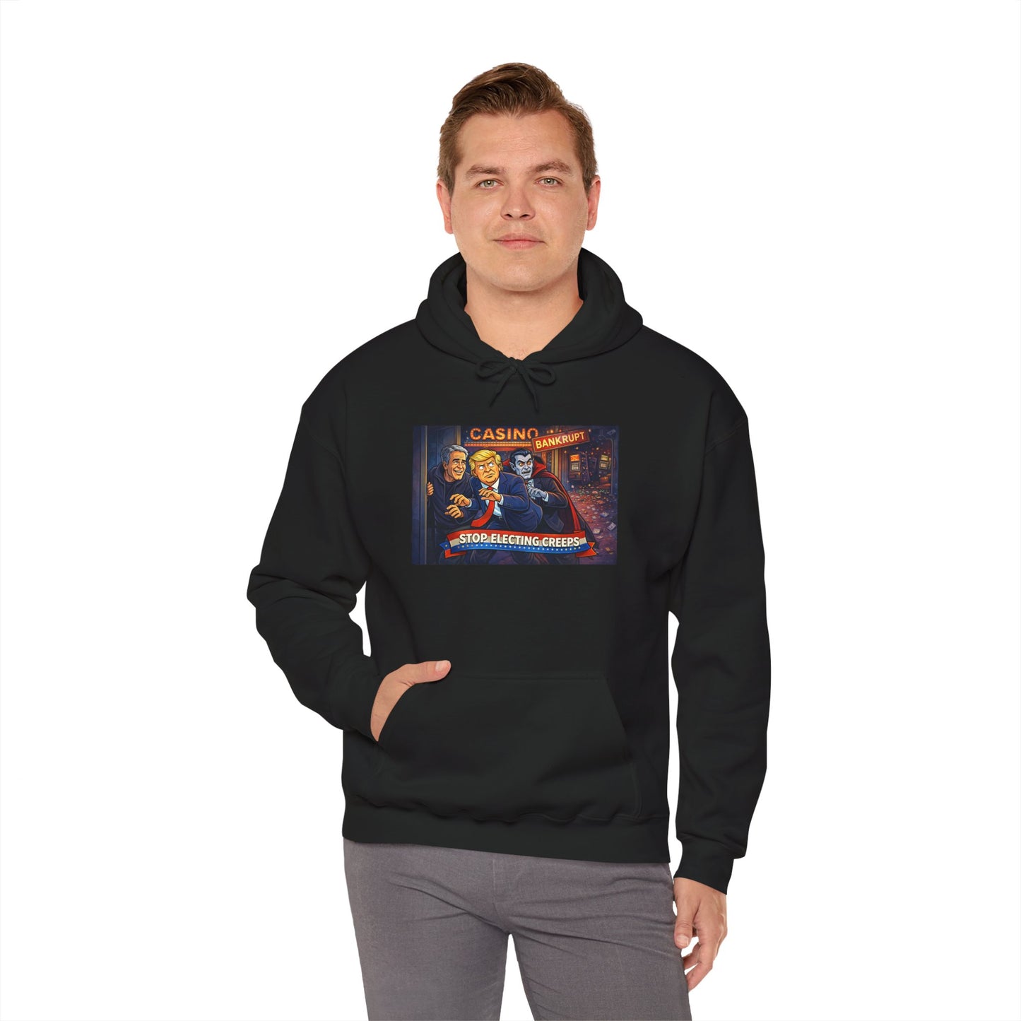 Casino Night Hoodie — Vintage Gambling Scene Sweatshirt