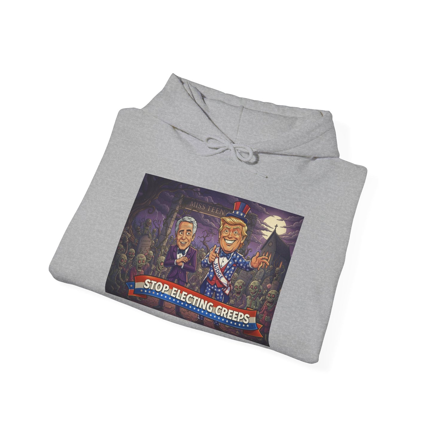 Patriotic Campfire Hoodie — 'Land of the Free' Vintage Americana Design