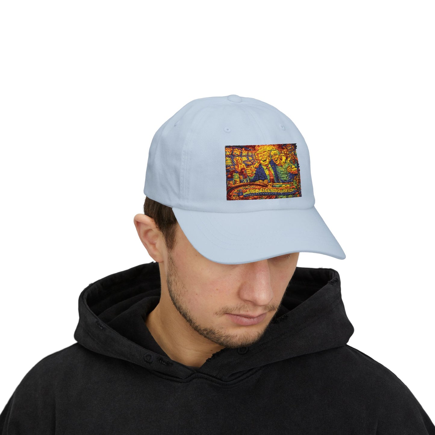 Dad Cap with Colorful Mountain Landscape Patch