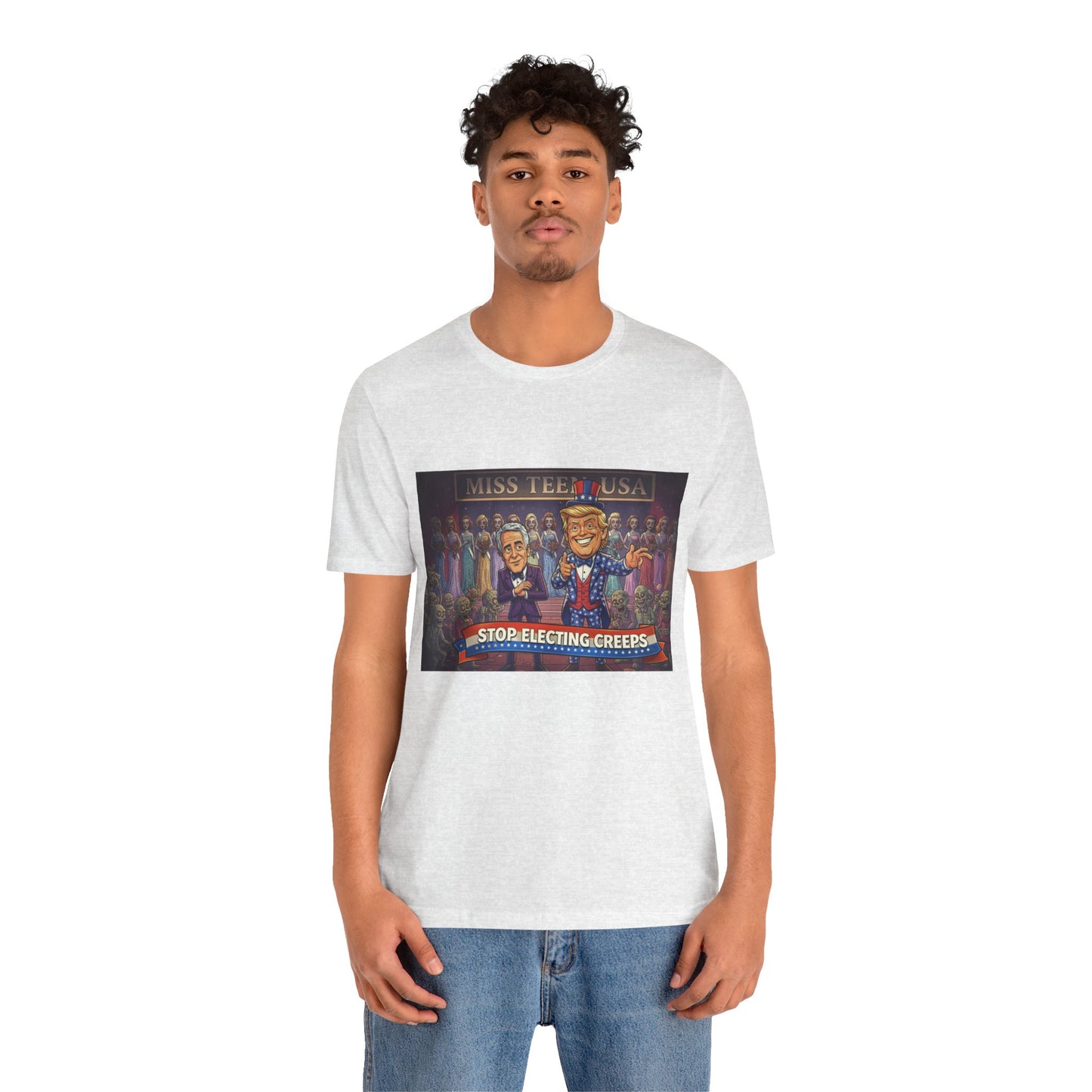 Political Satire Tee – "Stop Electing Creeps" Graphic Shirt