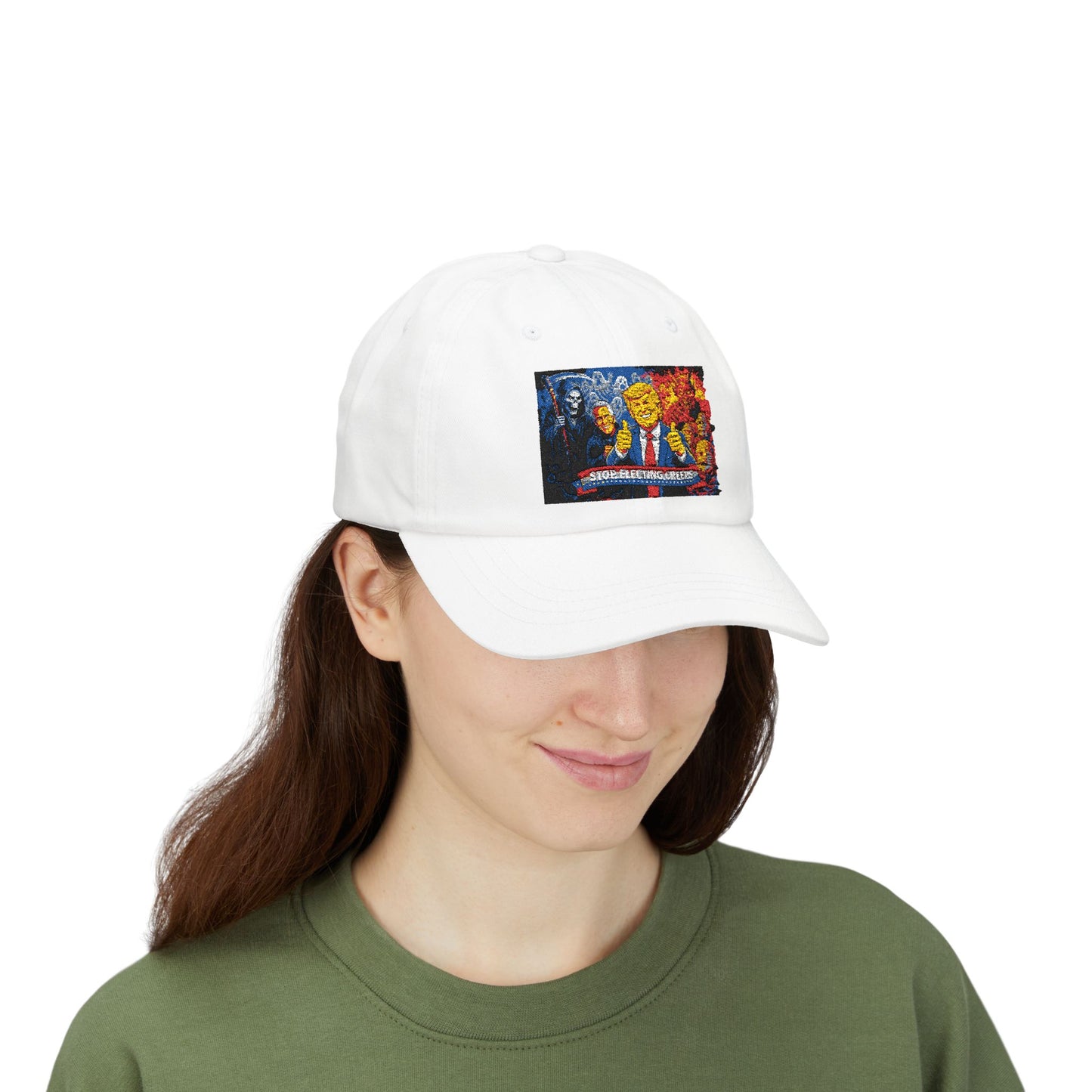 Dad Cap - Cartoon Political Character Patch "Some Are Born Great"