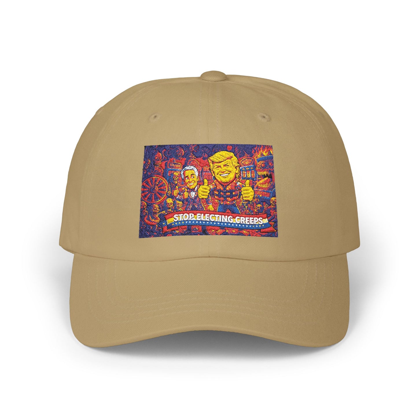 Dad Cap — Colorful Mosaic Cartoon Patch "Doing A Racing Green"