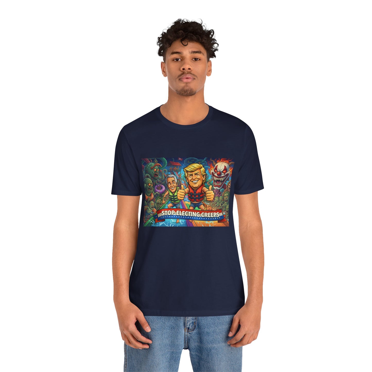 Political Graphic Tee — "Stop Electing Creeps" Bold Protest T‑Shirt