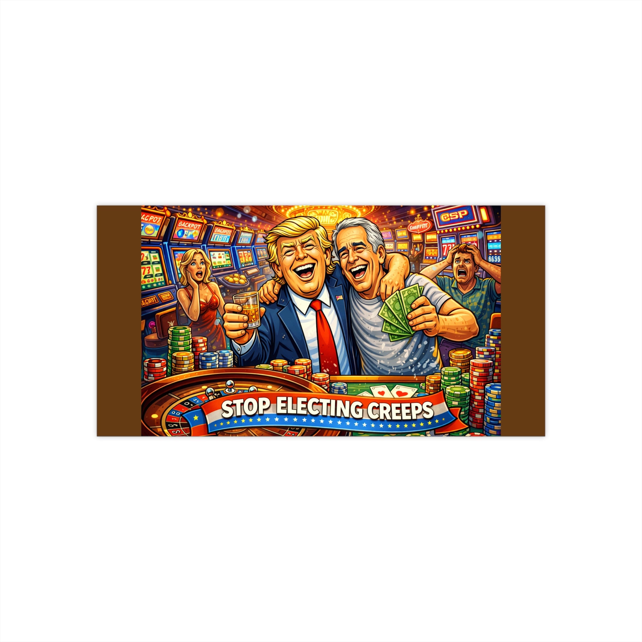 Bumper Sticker — “Stop Electing Creeps” Political Satire Car Decal