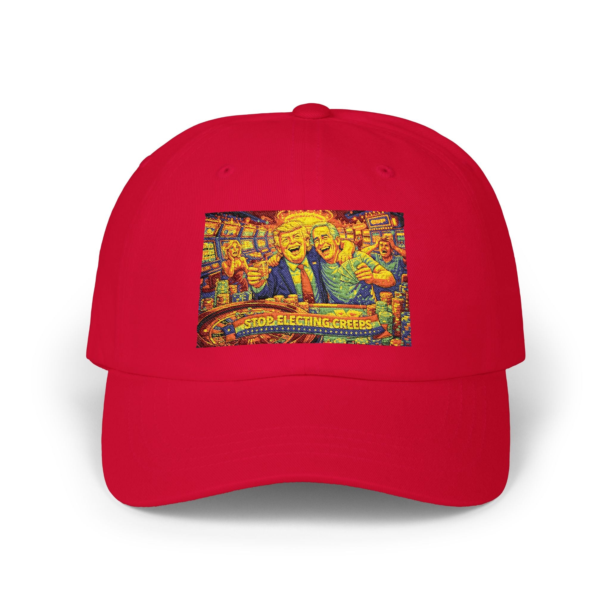 Dad Cap with Colorful Mountain Landscape Patch