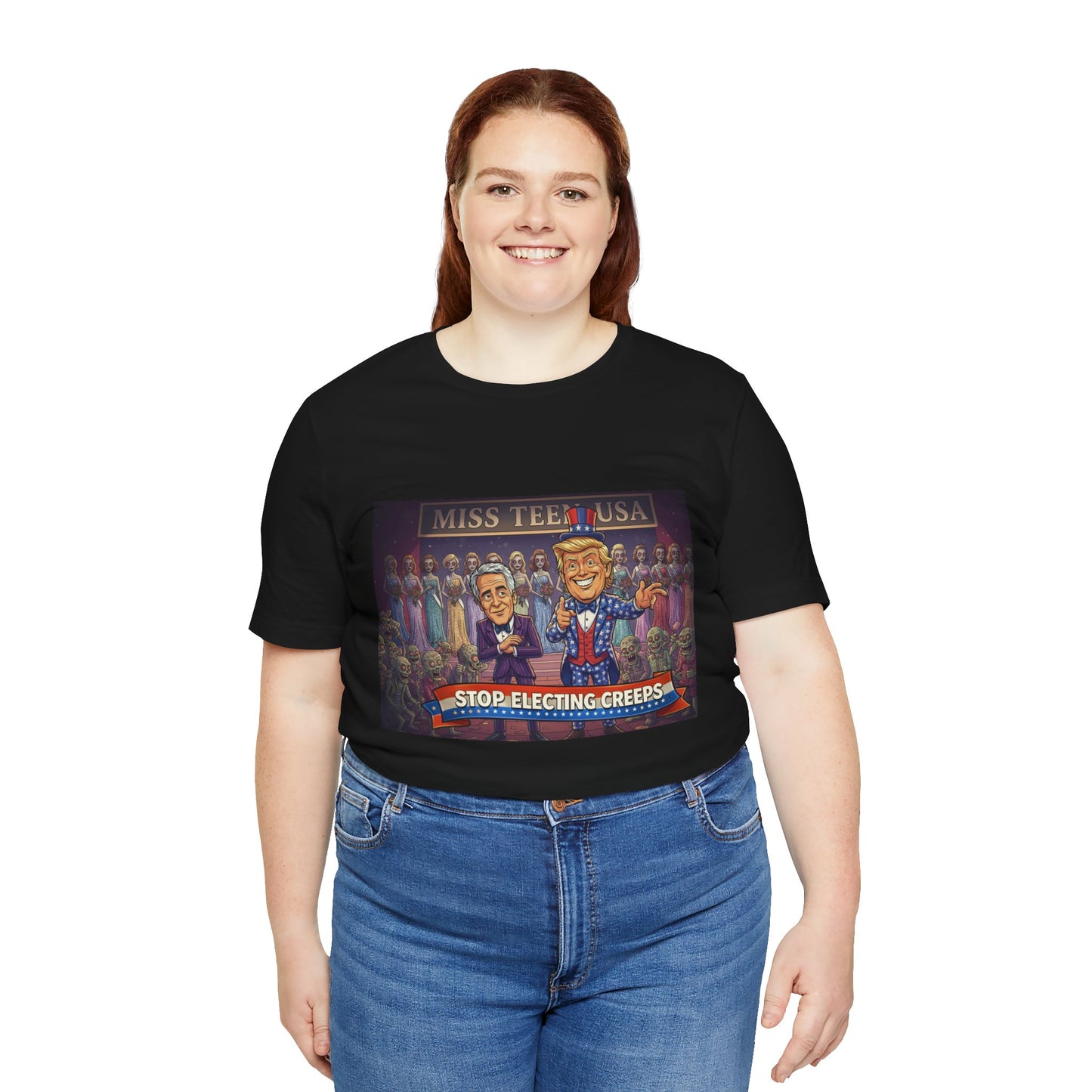 Political Satire Tee – "Stop Electing Creeps" Graphic Shirt