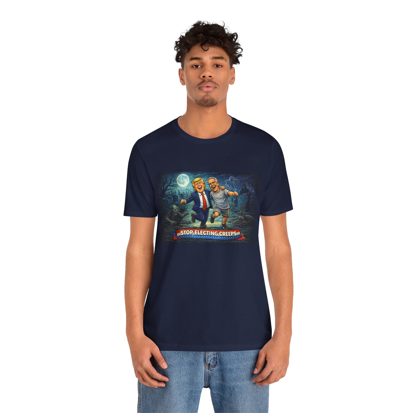T‑Shirt — "Stop Electing Creeps" Political Satire Tee