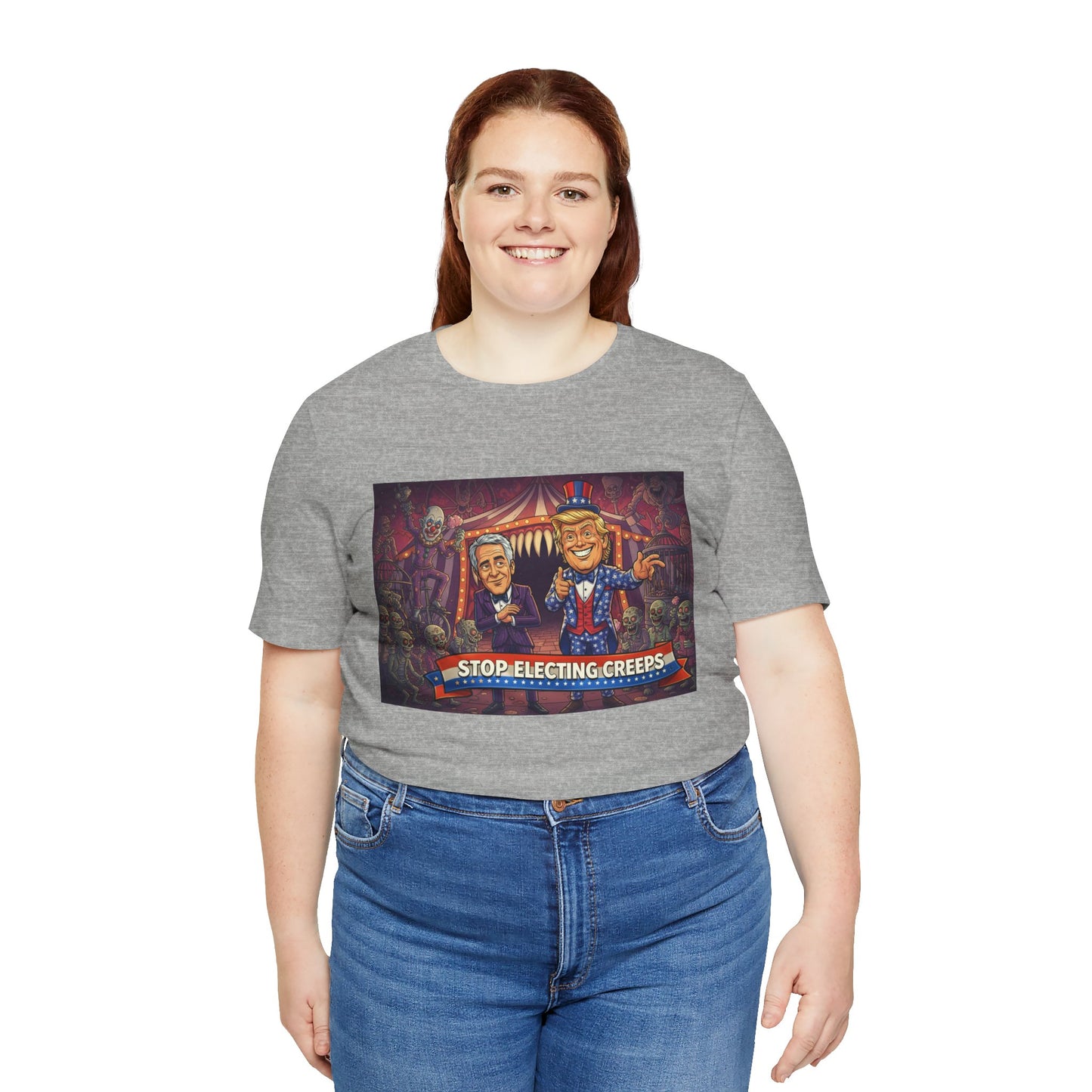 Stop Electing Creeps T‑Shirt — Political Satire Tee