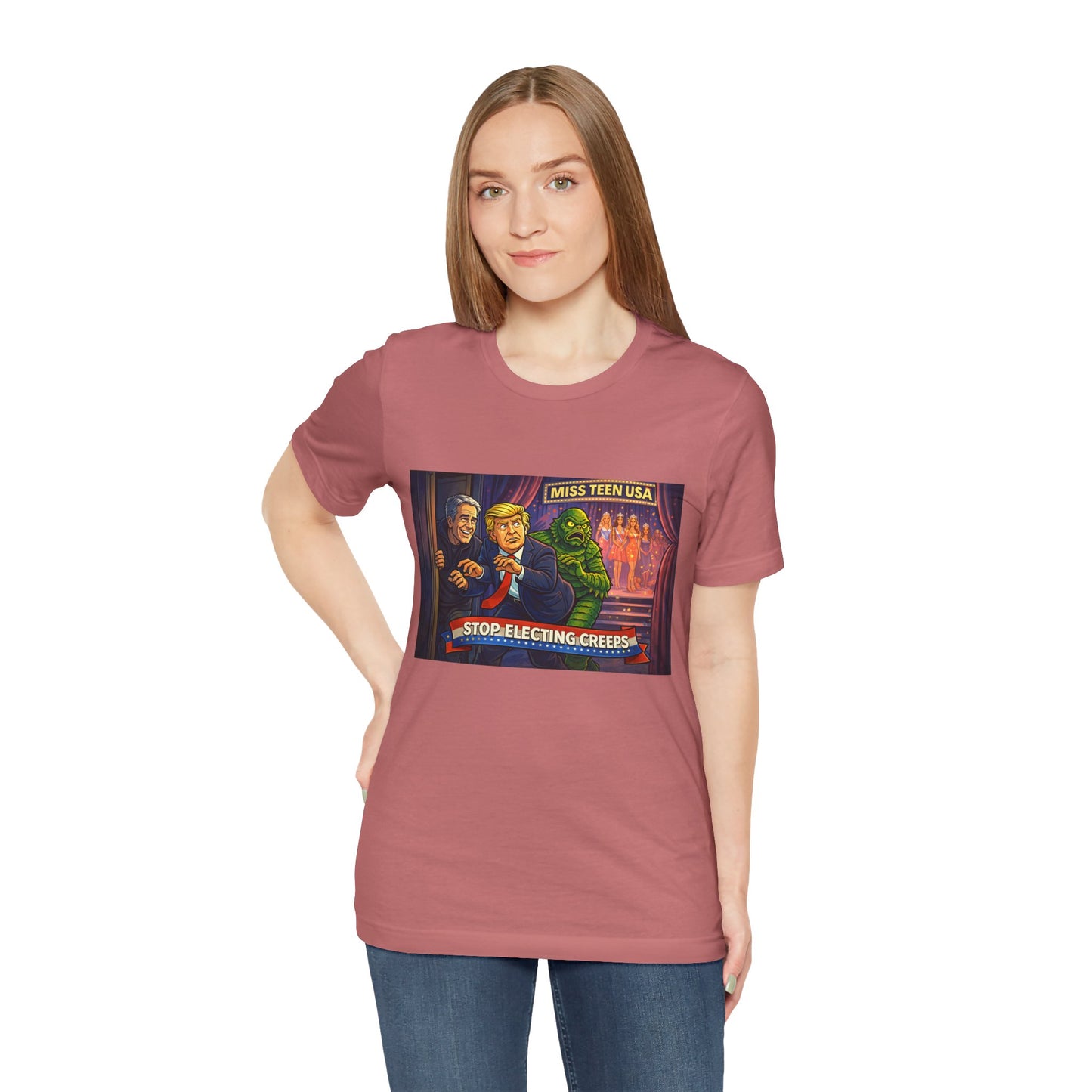 Stop Electing Creeps Tee — Political Satire Graphic Shirt