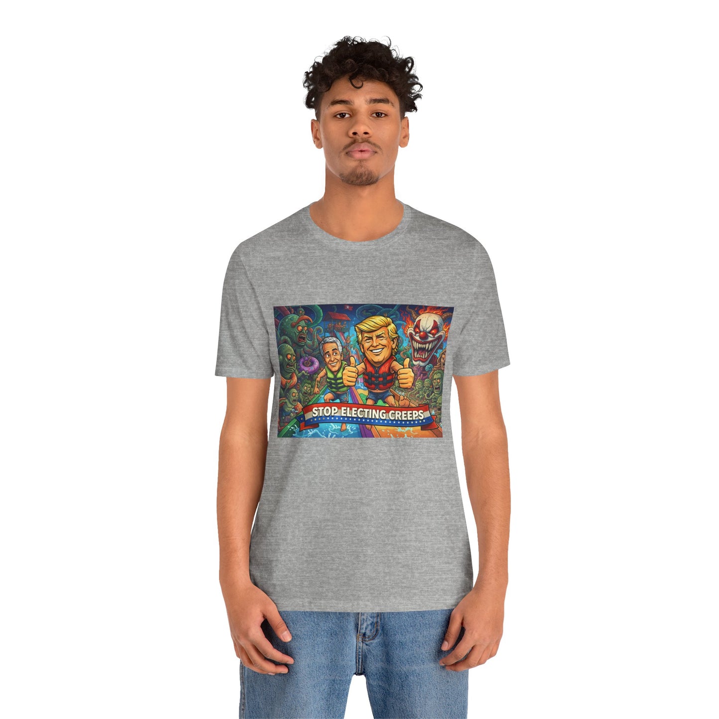 Political Graphic Tee — "Stop Electing Creeps" Bold Protest T‑Shirt