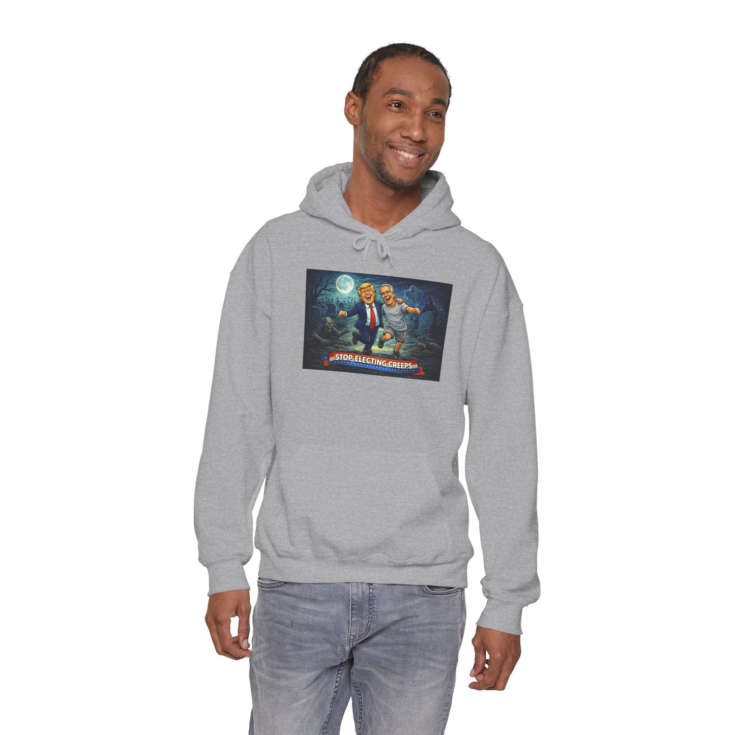 Political Comedy Hoodie — “Surrendering America” Satirical Graphic Sweatshirt