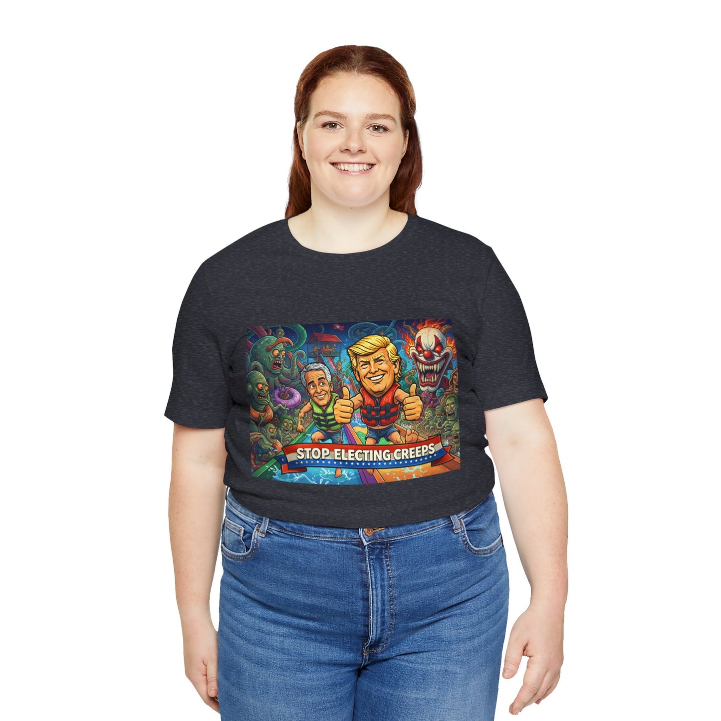 Political Graphic Tee — "Stop Electing Creeps" Bold Protest T‑Shirt